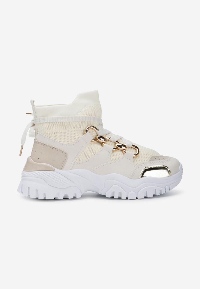 Sneakers με κάλτσα Sheridan μπεζ