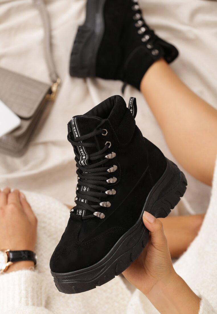 Sneakers αστραγαλου γυναικεια μαύρα Onisa