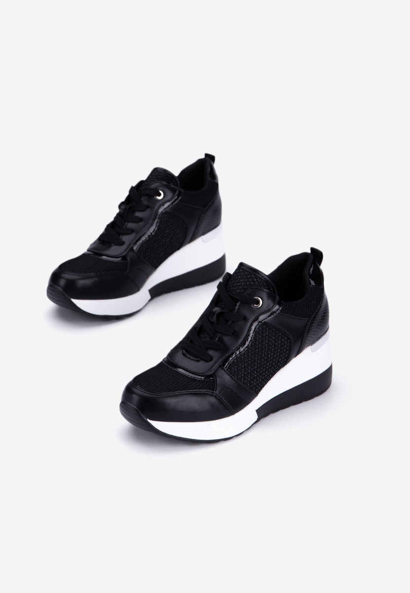 Sneakers με πλατφόρμα μαύρα Arilova