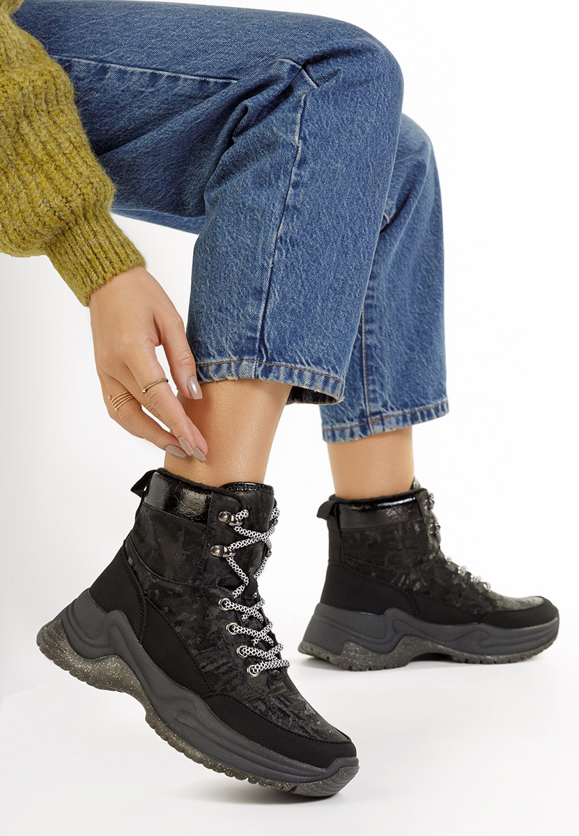 Sneakers αστραγαλου γυναικεια Madeca μαύρα