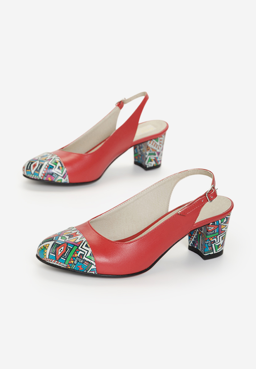 Δερμάτινα παπούτσια Anaida κοκκινο