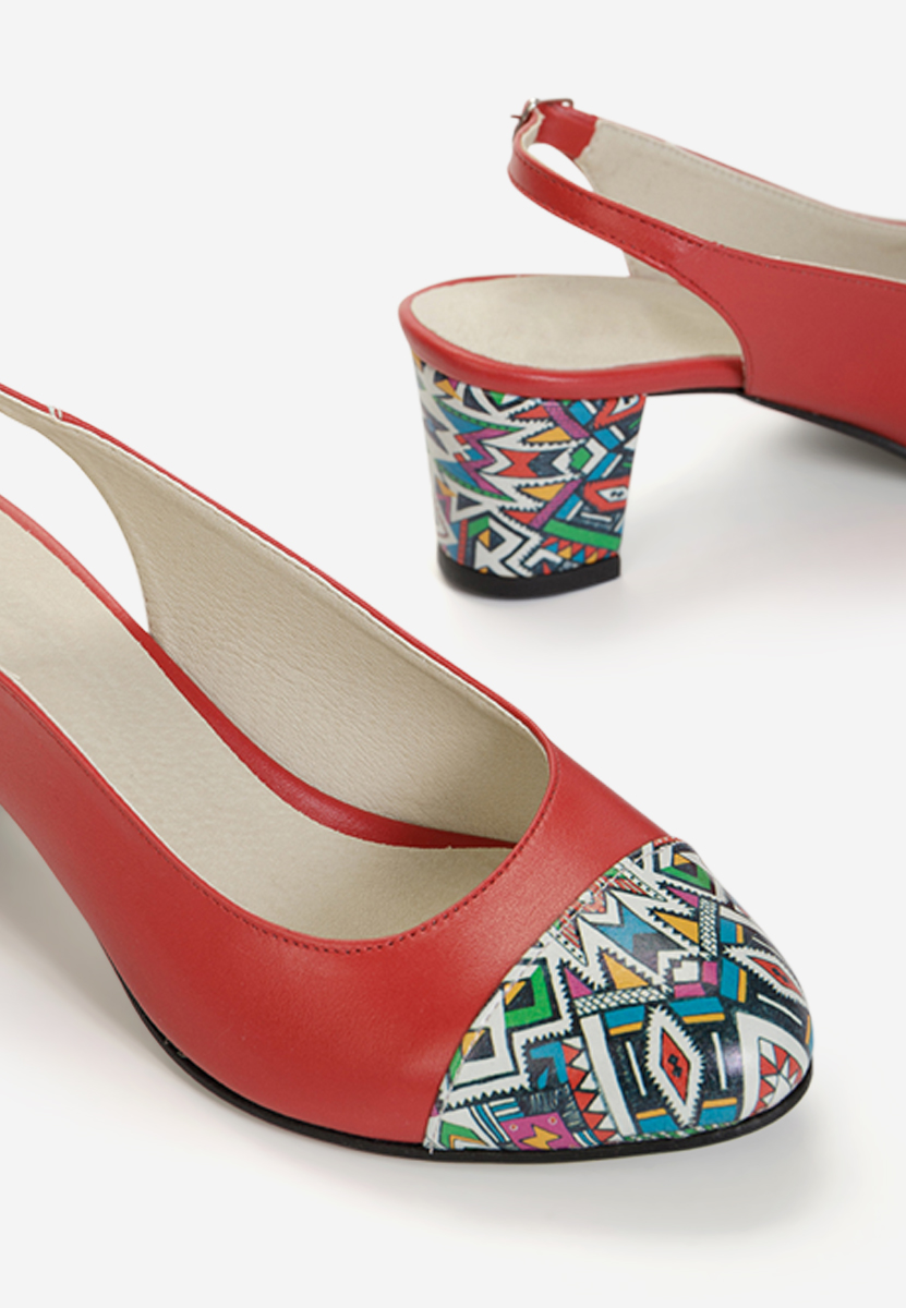 Δερμάτινα παπούτσια Anaida κοκκινο