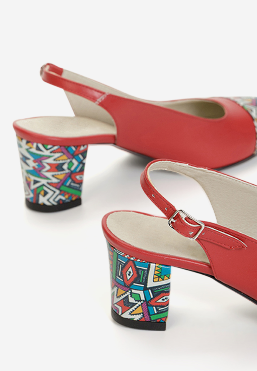 Δερμάτινα παπούτσια Anaida κοκκινο