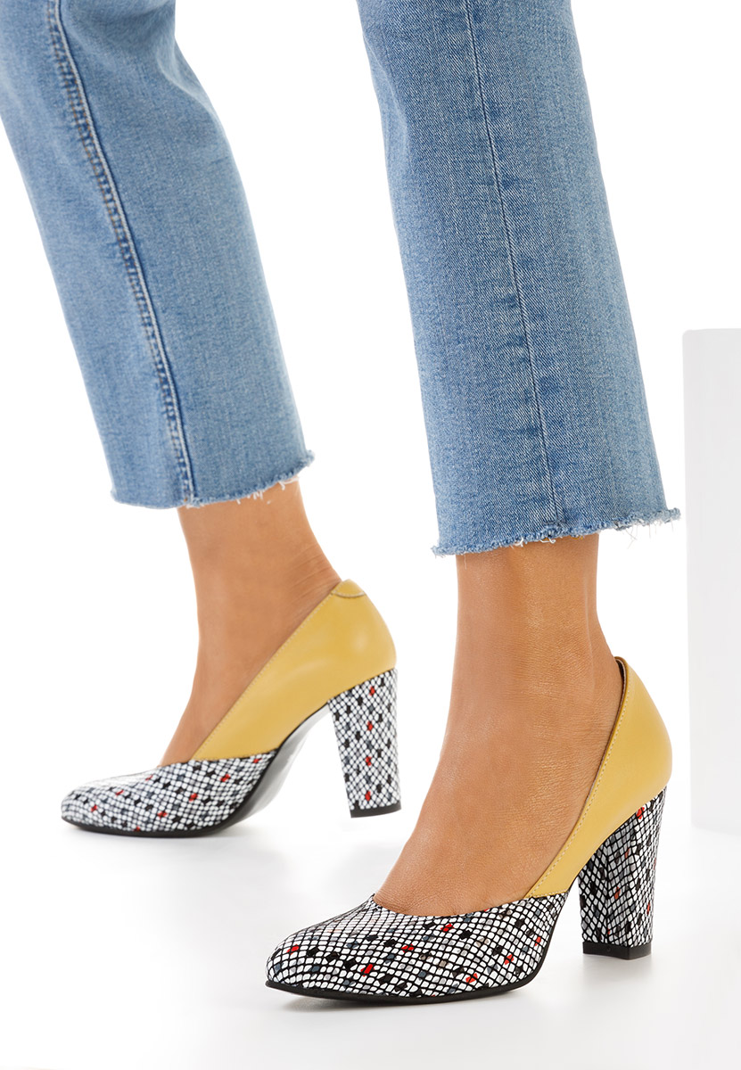 Δερμάτινα παπούτσια Maya Κιντρινο