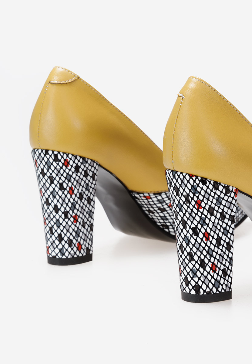 Δερμάτινα παπούτσια Maya Κιντρινο