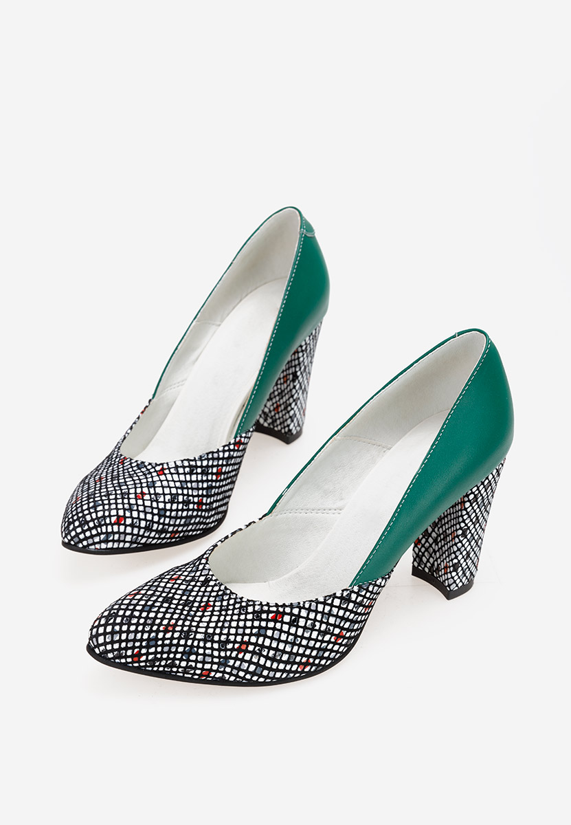 Γόβες με χοντρό τακούνι Maya πρασινο