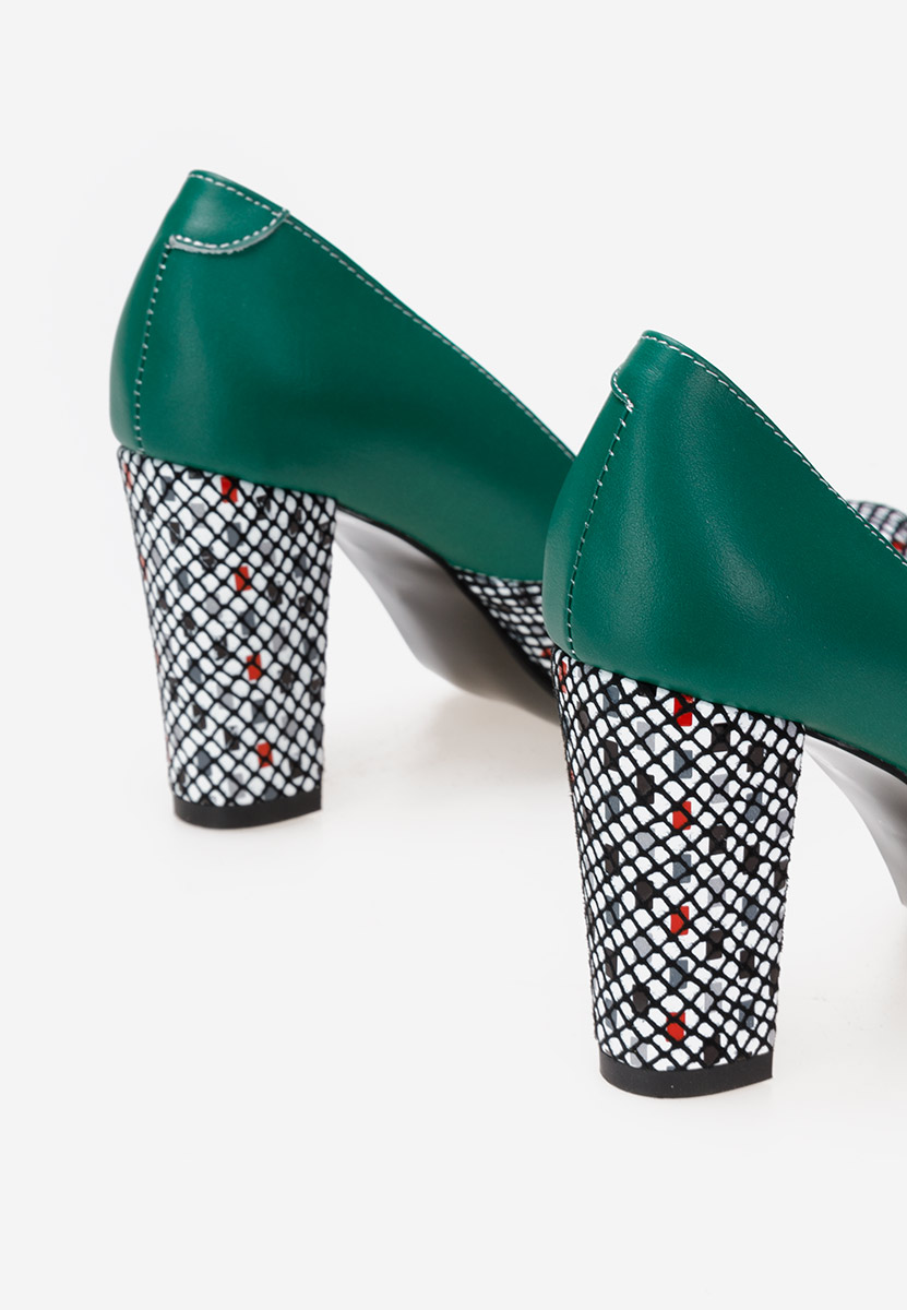 Γόβες με χοντρό τακούνι Maya πρασινο