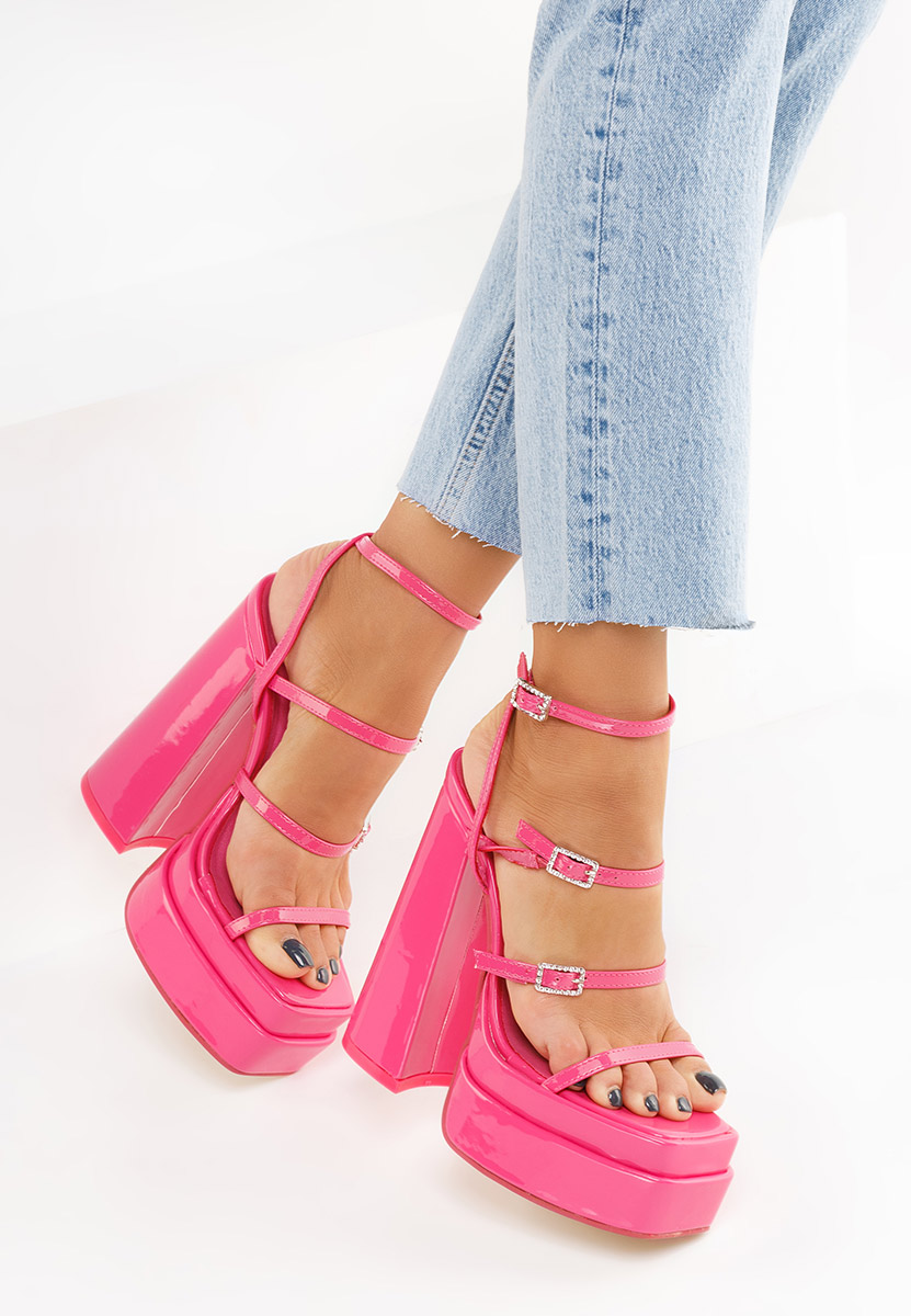 Πέδιλα με χοντρο τακουνι Dira Φουξ