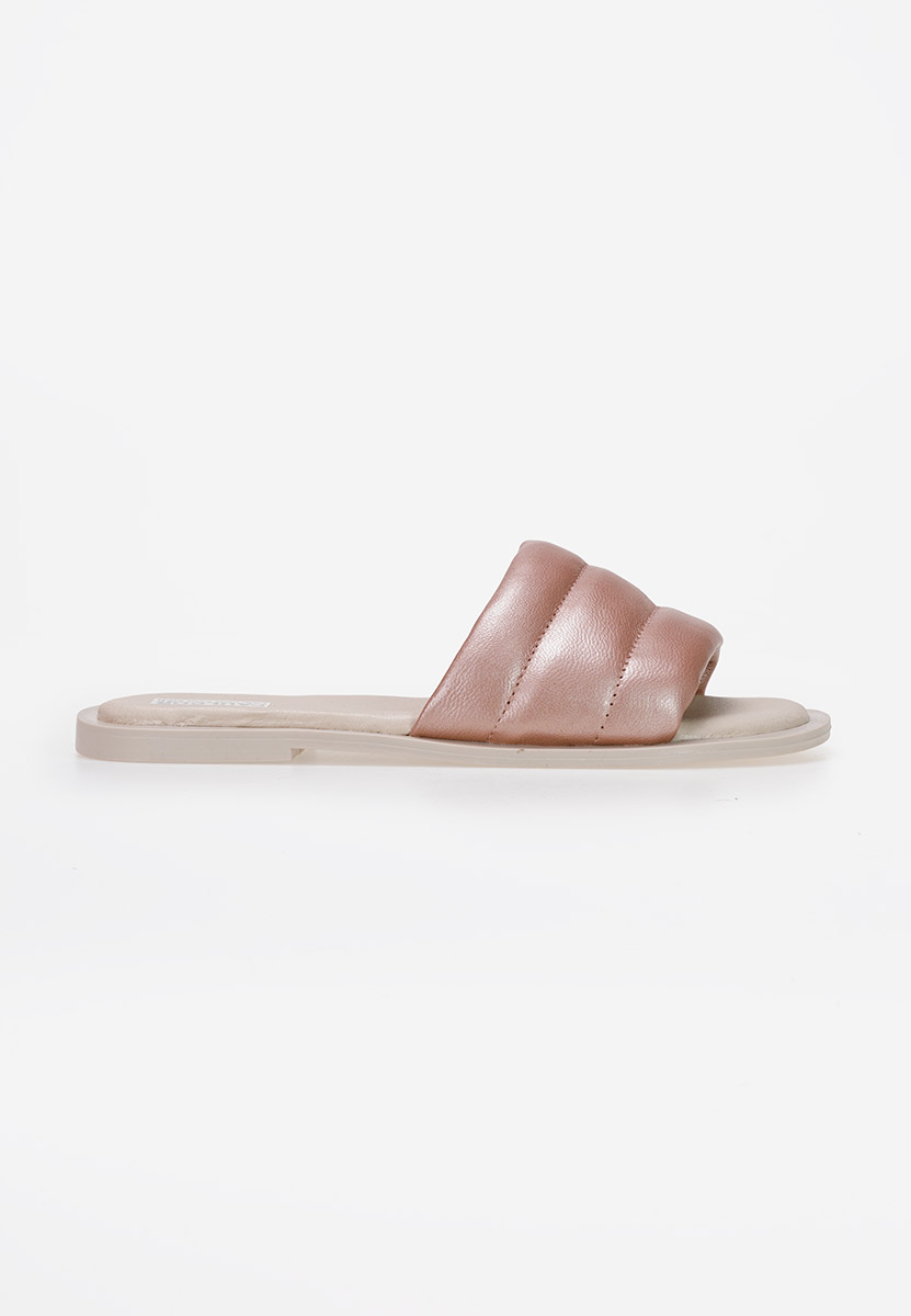 Δερμάτινες παντόφλες ροζ Gijon