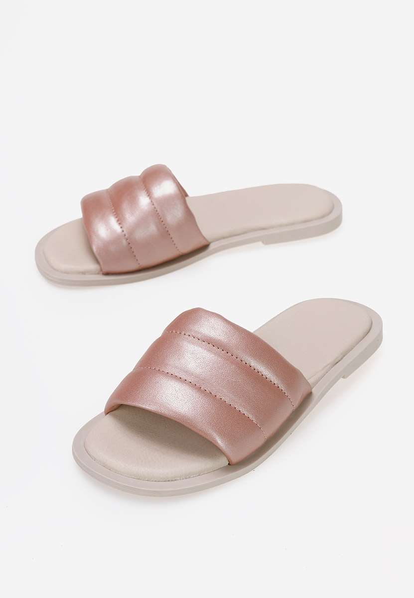 Δερμάτινες παντόφλες ροζ Gijon