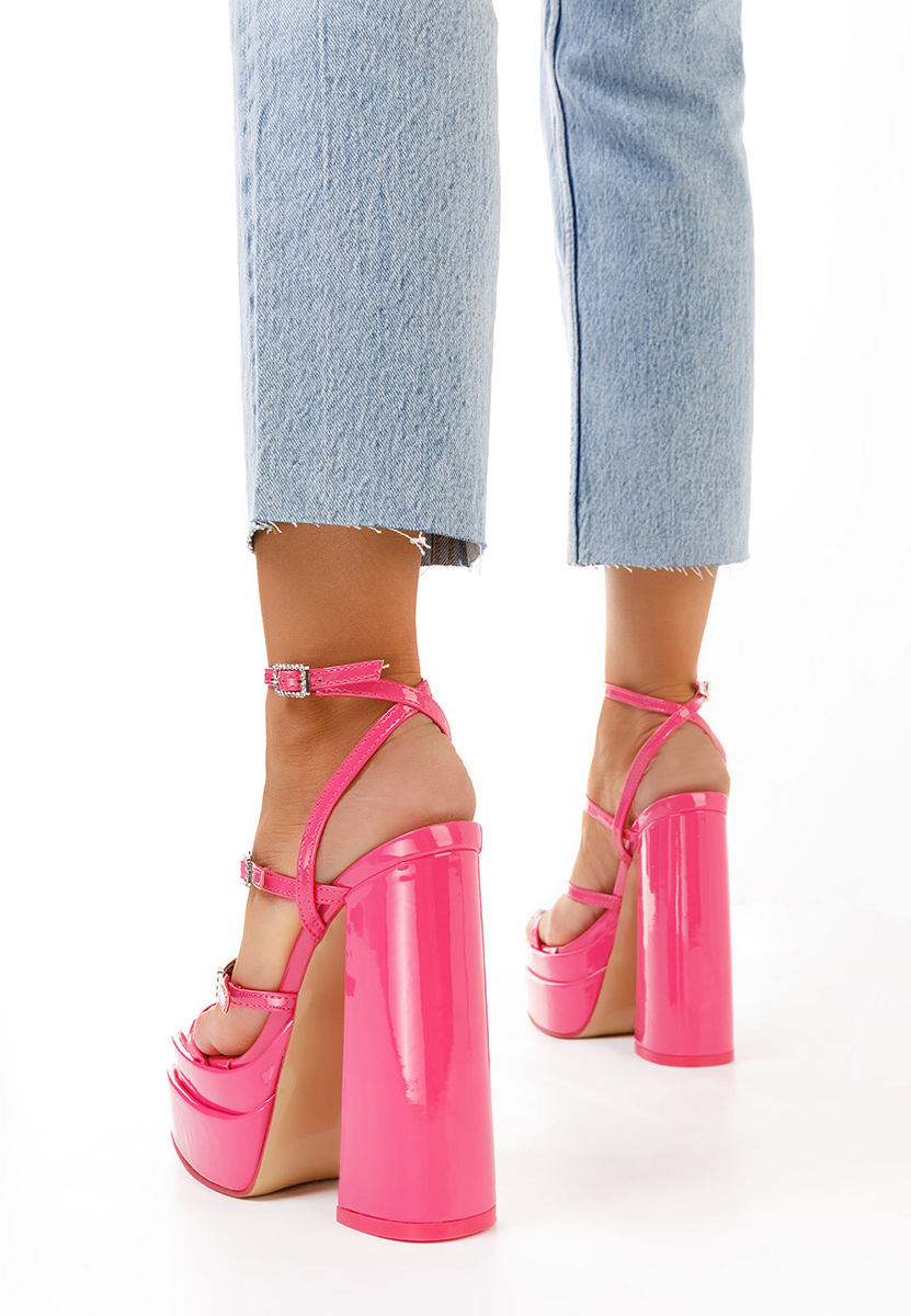 Πέδιλα με χοντρο τακουνι Dira Φουξ