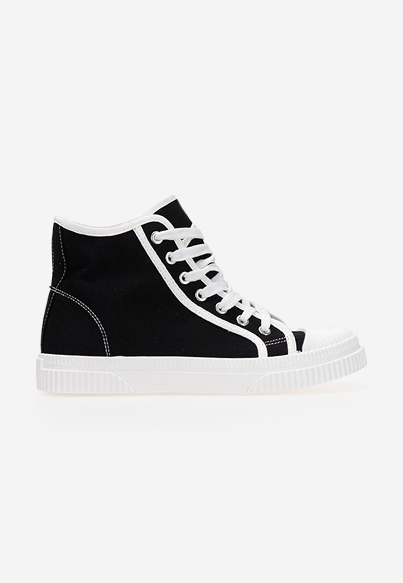 Γυναικεία sneakers αστραγάλο Caneiro μαύρα