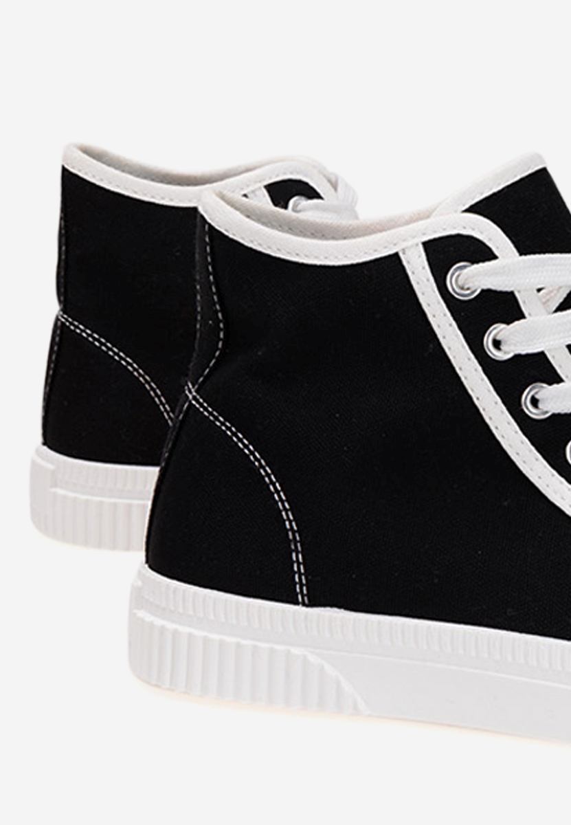 Γυναικεία sneakers αστραγάλο Caneiro μαύρα