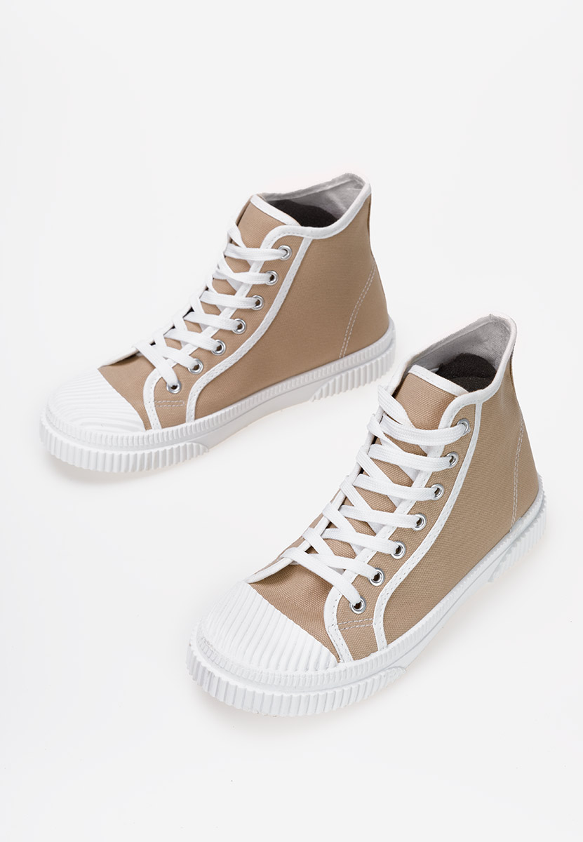 Γυναικεία sneakers αστραγάλο χακι Caneiro