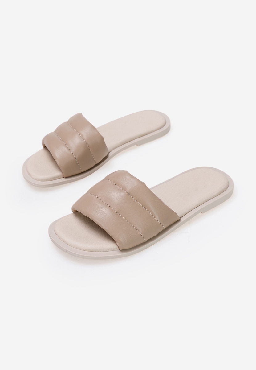 Δερμάτινες παντόφλες Gijon V2 μπεζ