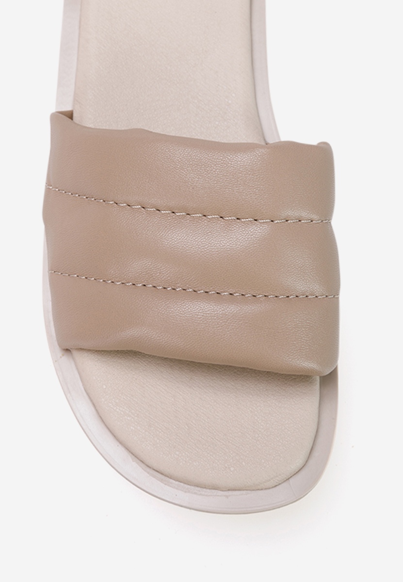 Δερμάτινες παντόφλες Gijon V2 μπεζ