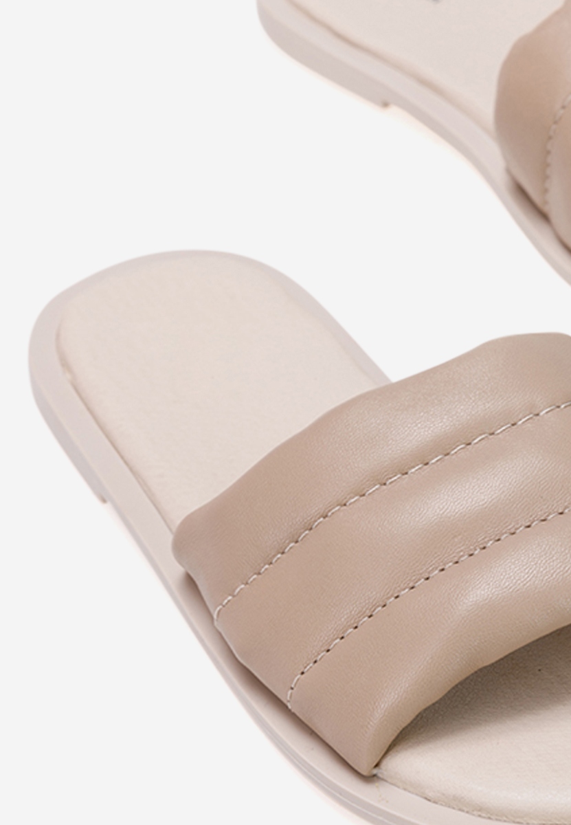 Δερμάτινες παντόφλες Gijon V2 μπεζ