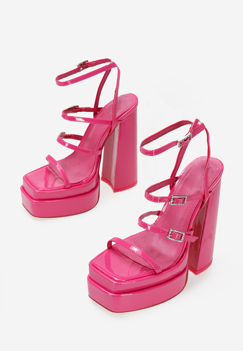 Πέδιλα με χοντρο τακουνι Dira Φουξ