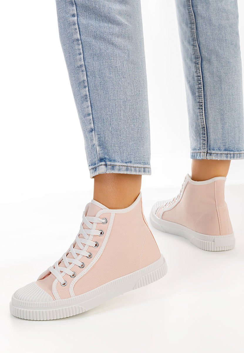 Γυναικεία sneakers αστραγάλο ροζ Caneiro