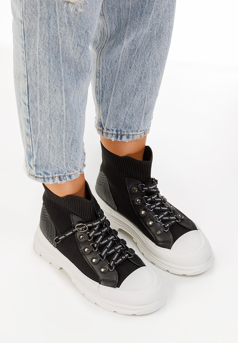 Sneakers αστραγαλου γυναικεια Delvina Neγκρι