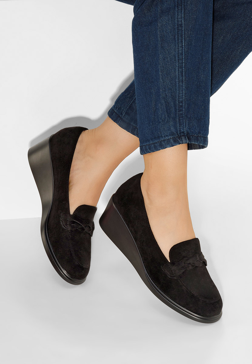 Μοκασίνια με πλατφόρμα Cala V2 Neγκρι