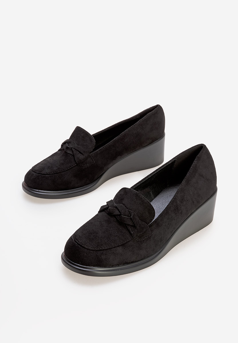 Μοκασίνια με πλατφόρμα Cala V2 Neγκρι