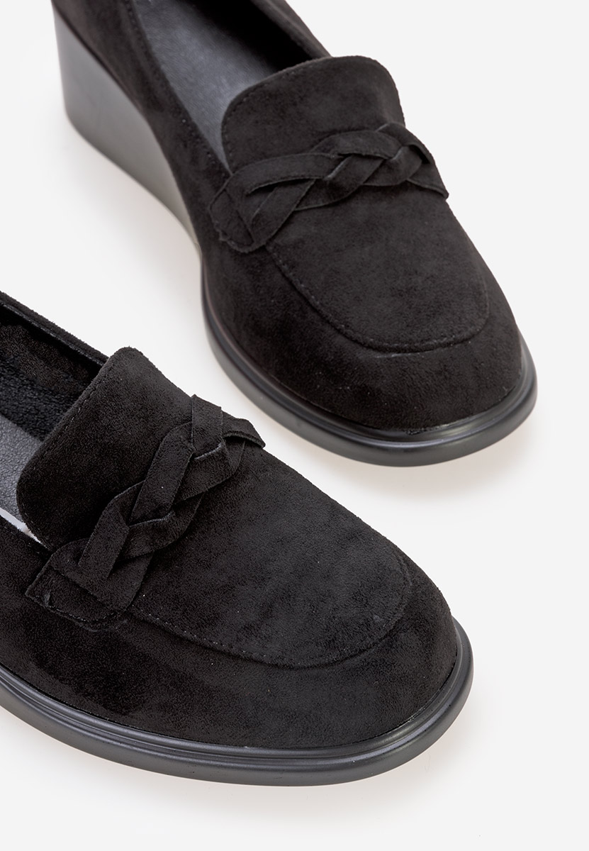 Μοκασίνια με πλατφόρμα Cala V2 Neγκρι