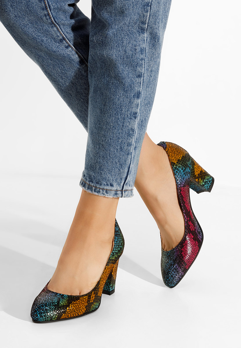 Γόβες με χοντρό τακούνι Sparada Πολυχρωμο