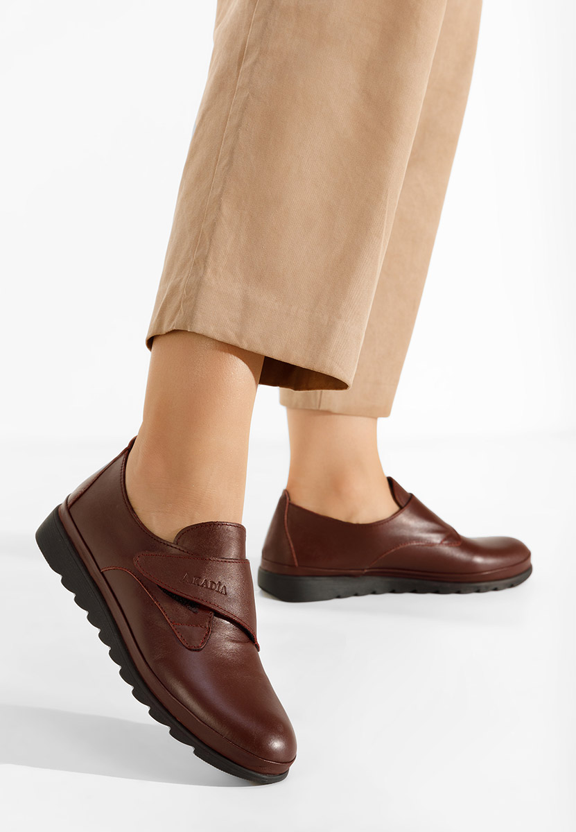 Δερμάτινα μοκασινια γυναικεια Asti κοκκινο