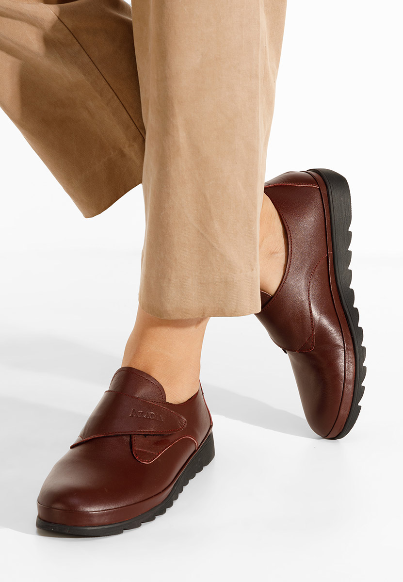 Δερμάτινα μοκασινια γυναικεια Asti κοκκινο