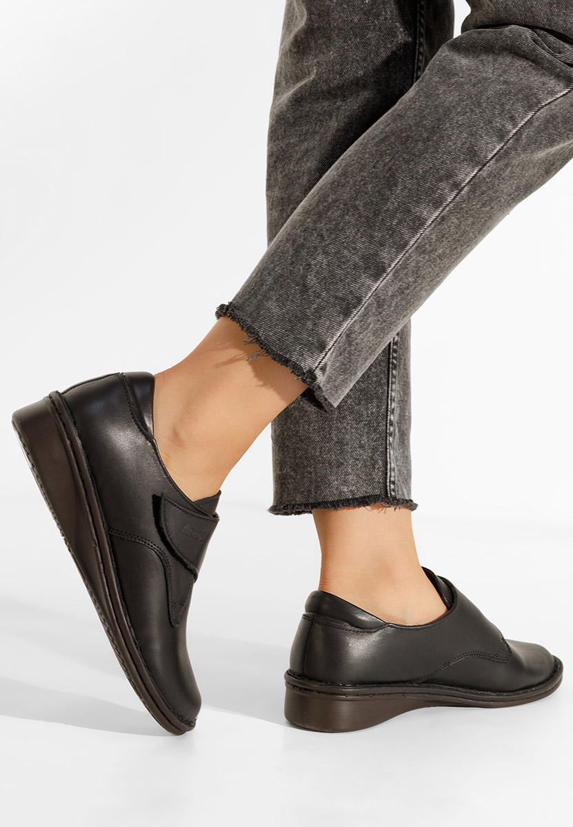 Δερμάτινα μοκασινια γυναικεια Asti V2 μαύρα Δερμάτινα μοκασινια γυναικεια Asti V2 μαύρα