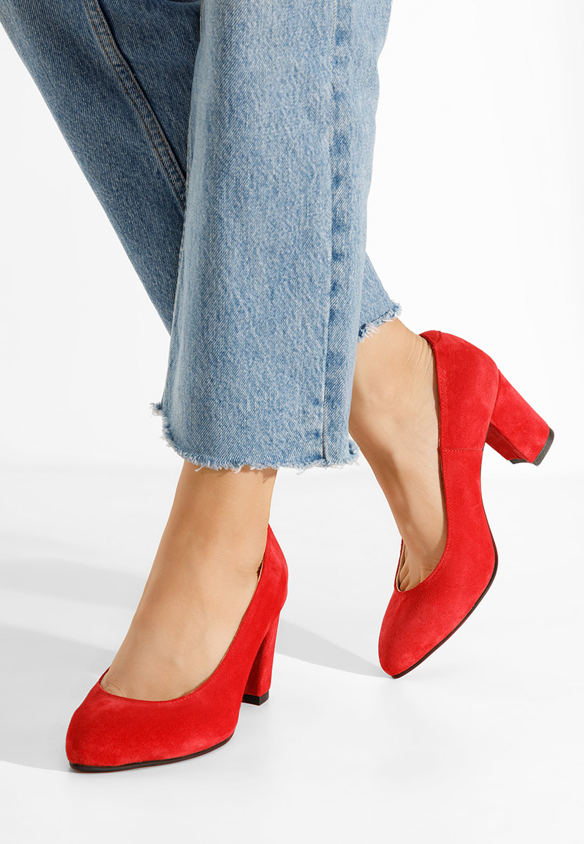 Δερμάτινα παπούτσια Sienna κοκκινο