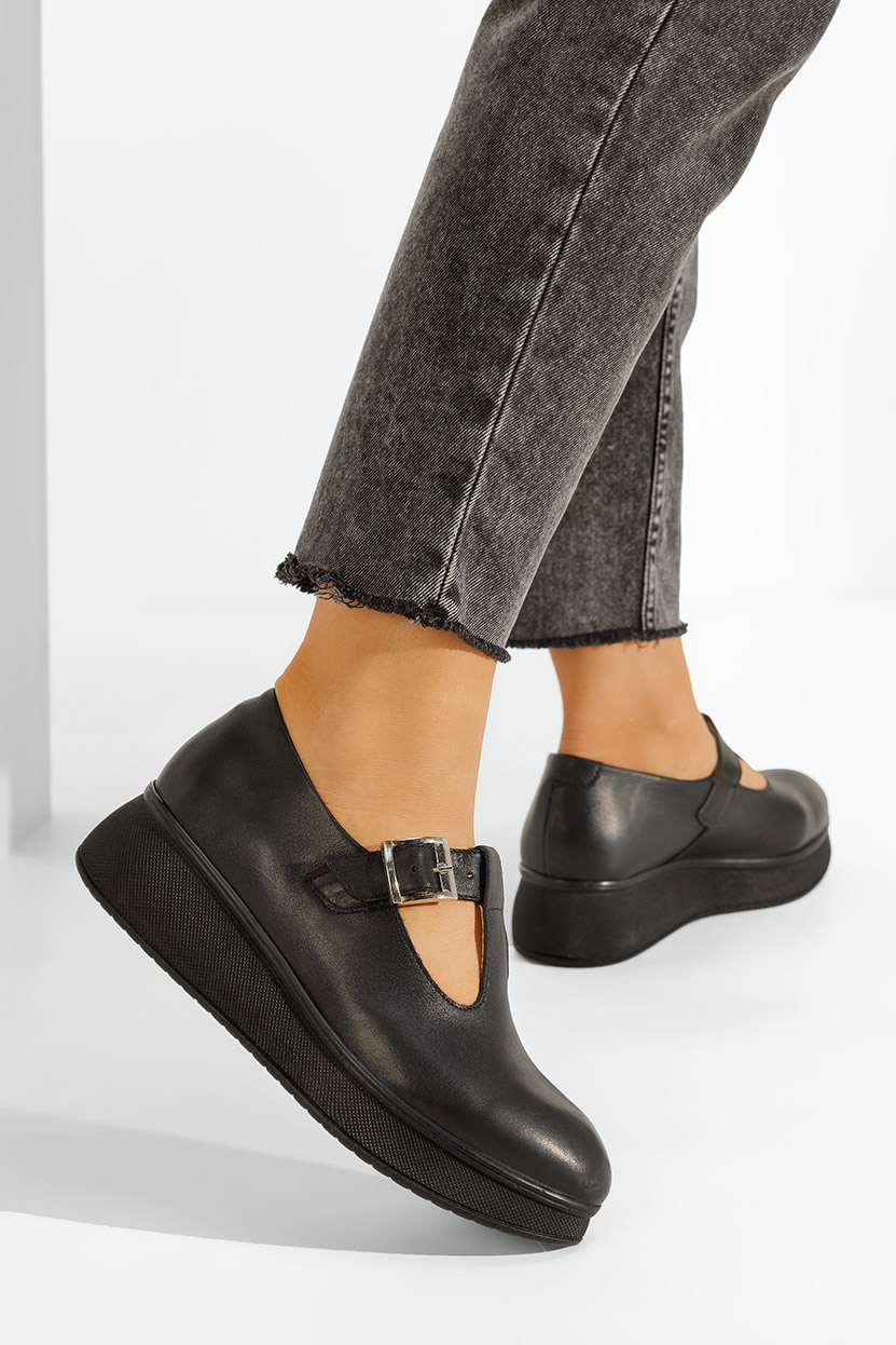 Πλατφόρμες γυναικεία μαύρα Gilena V2