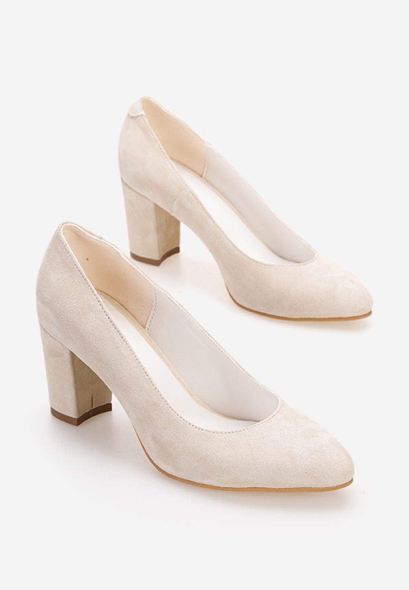 Δερμάτινα παπούτσια Sienna μπεζ