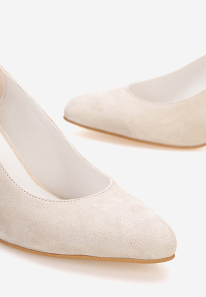 Δερμάτινα παπούτσια Sienna μπεζ