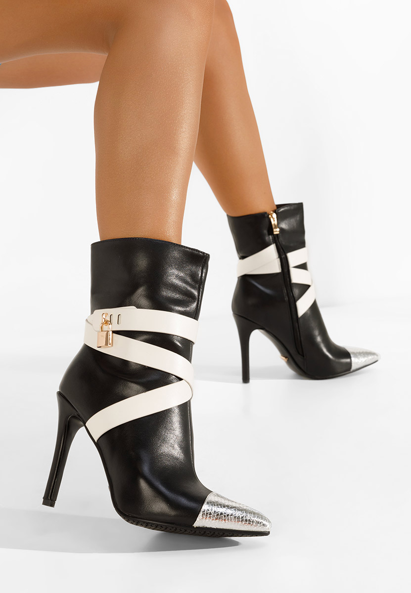 Μποτάκια με λεπτο τακουνι Linesa Μαύρα