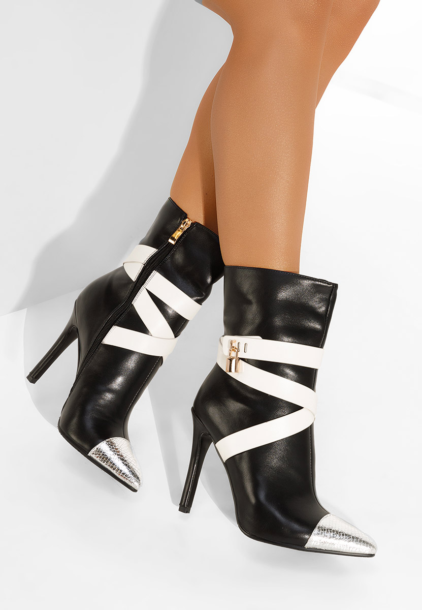 Μποτάκια με λεπτο τακουνι Linesa Μαύρα