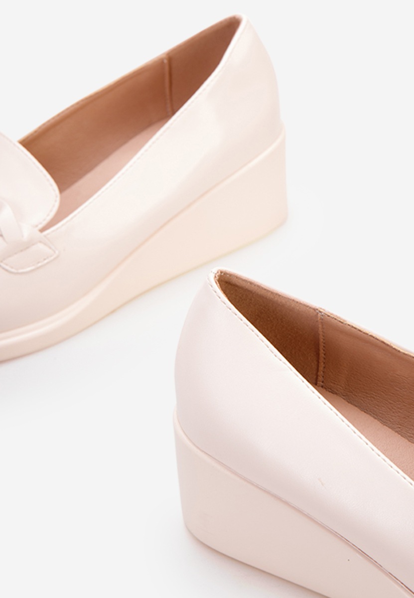 Μοκασίνια με πλατφόρμα Cala μπεζ