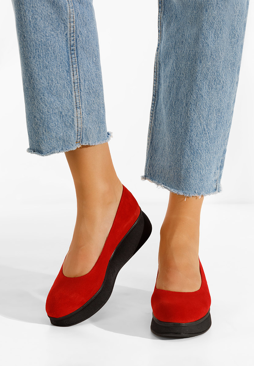 Πλατφόρμες γυναικεία Cantoria V2 κοκκινο