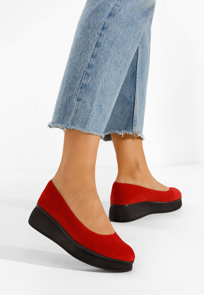 Πλατφόρμες γυναικεία Cantoria V2 κοκκινο