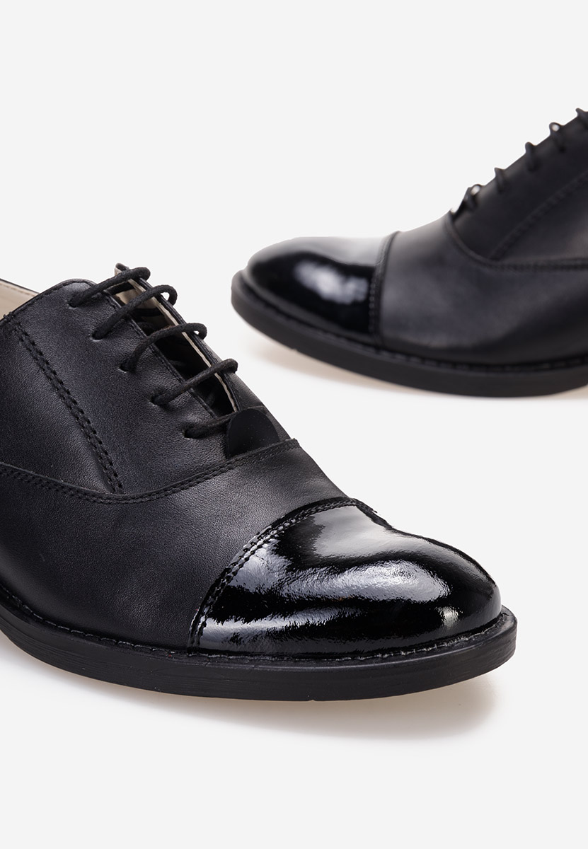 παπουτσια oxford γυναικεια μαύρα Genave V2