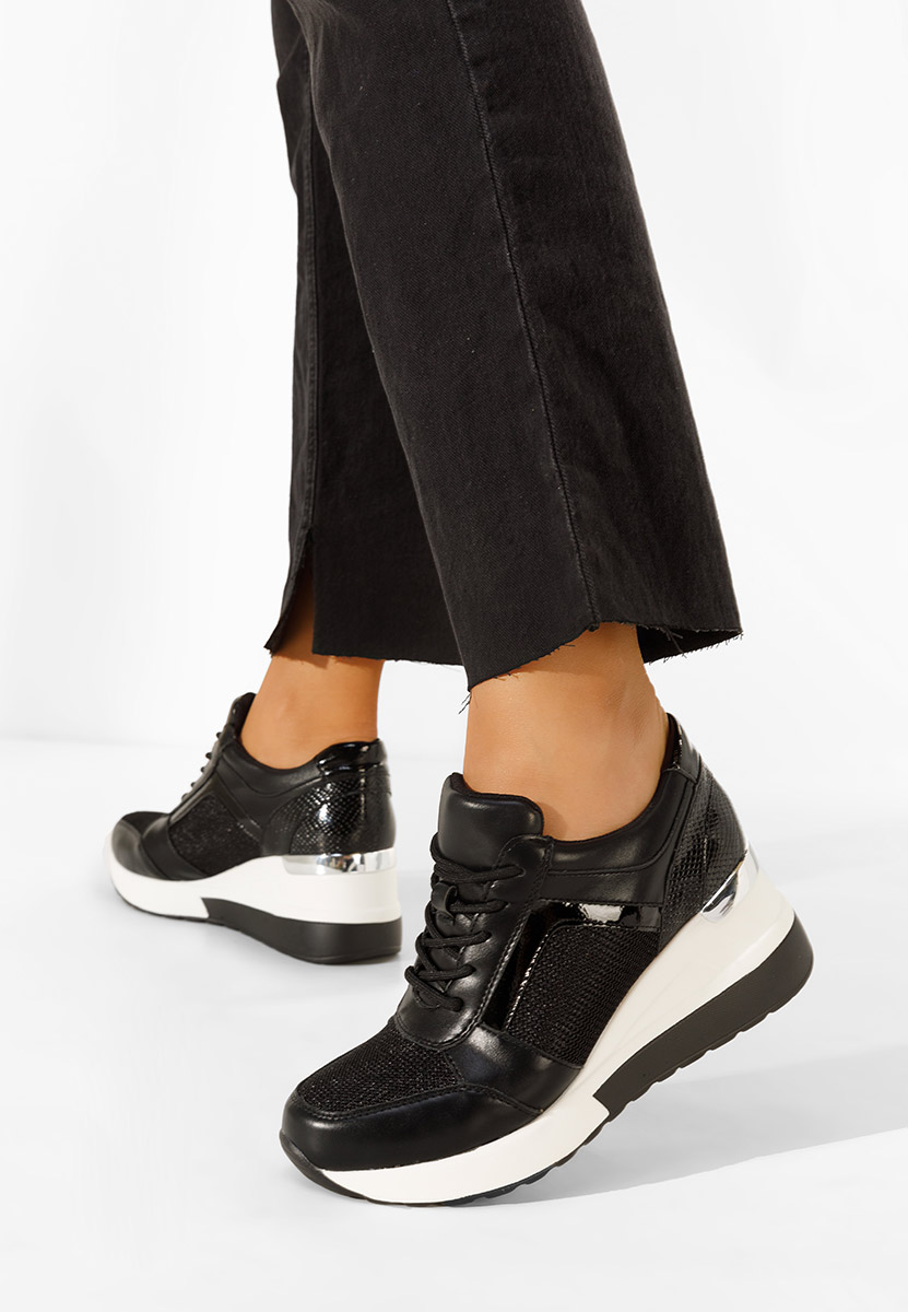 Sneakers με πλατφόρμα μαύρα Venista V2