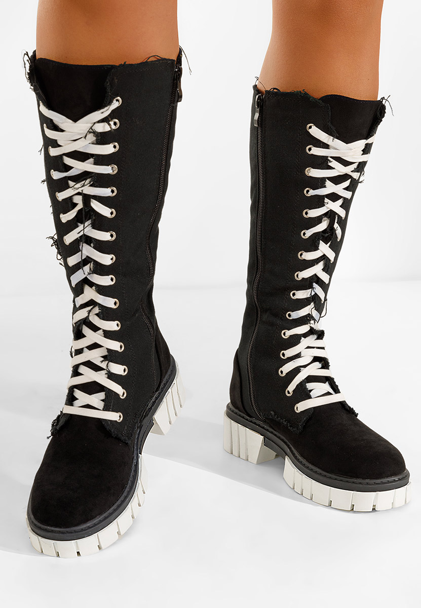 Αρβυλάκια ψηλα γυναικεία μαύρα Fomitena