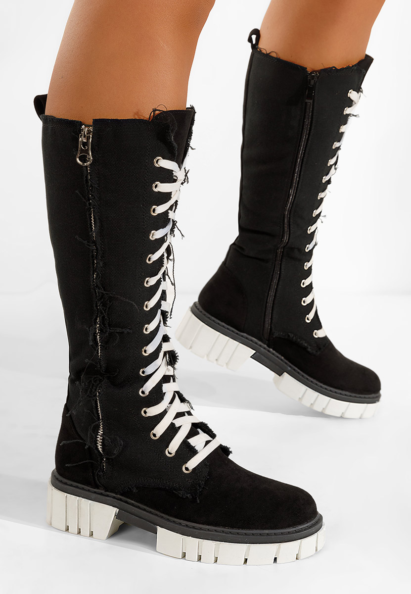 Αρβυλάκια ψηλα γυναικεία μαύρα Fomitena