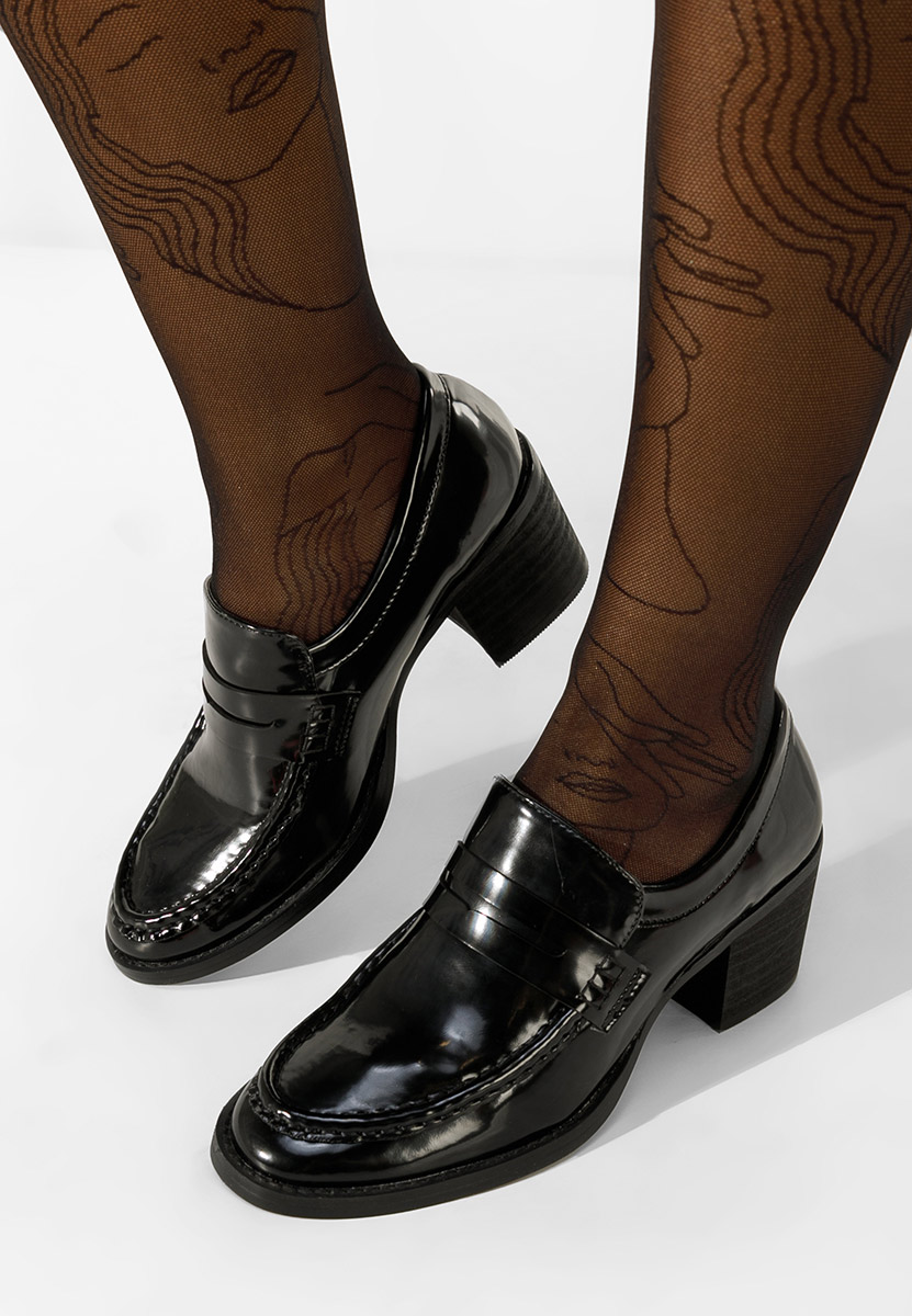 Loafers γυναικεια με τακουνι Tandil μαύρα