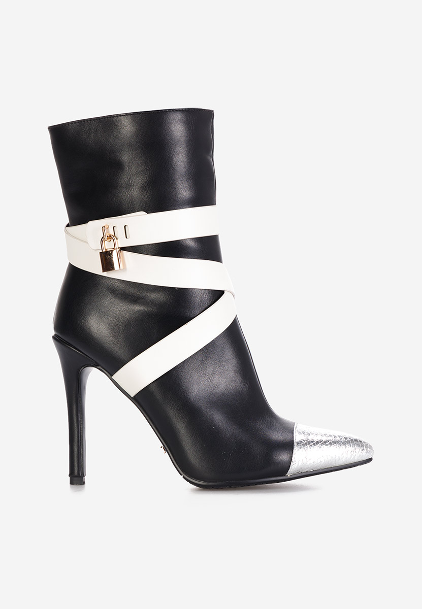 Μποτάκια με λεπτο τακουνι Linesa Μαύρα