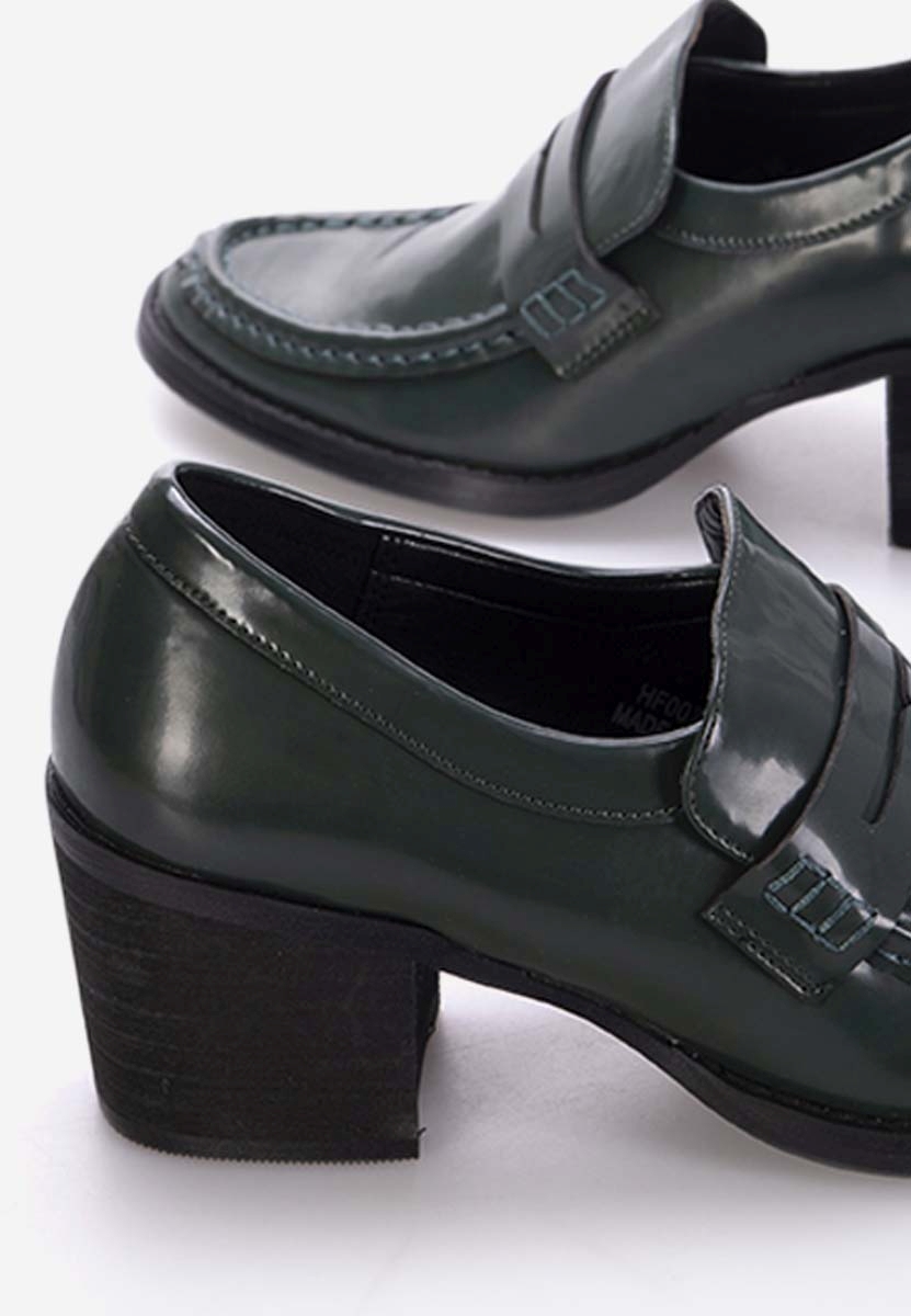 Loafers γυναικεια με τακουνι Tandil πρασινο