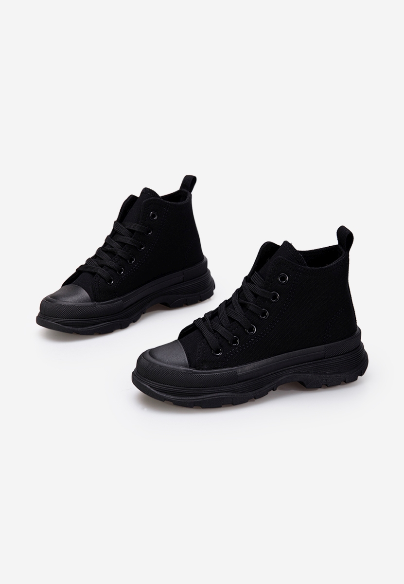 Παιδικά μποτάκια sneakers μαύρα Concept A