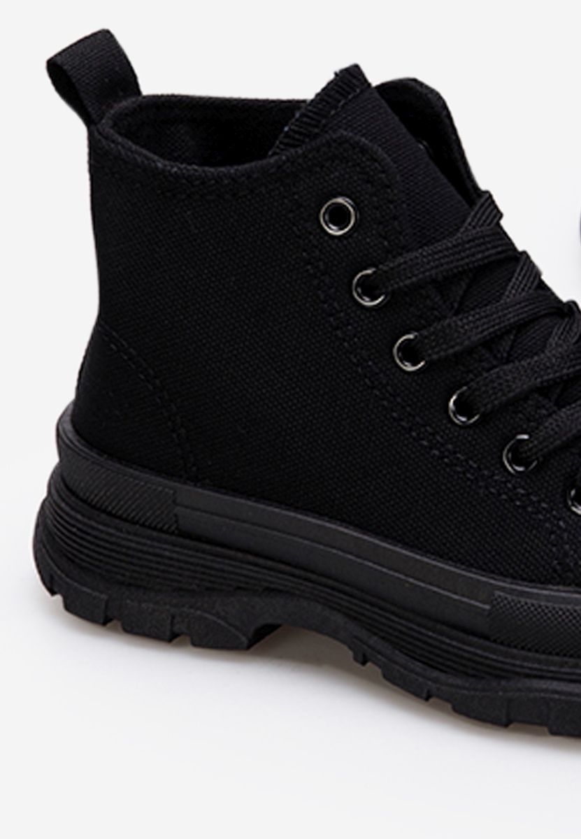 Παιδικά μποτάκια sneakers μαύρα Concept A