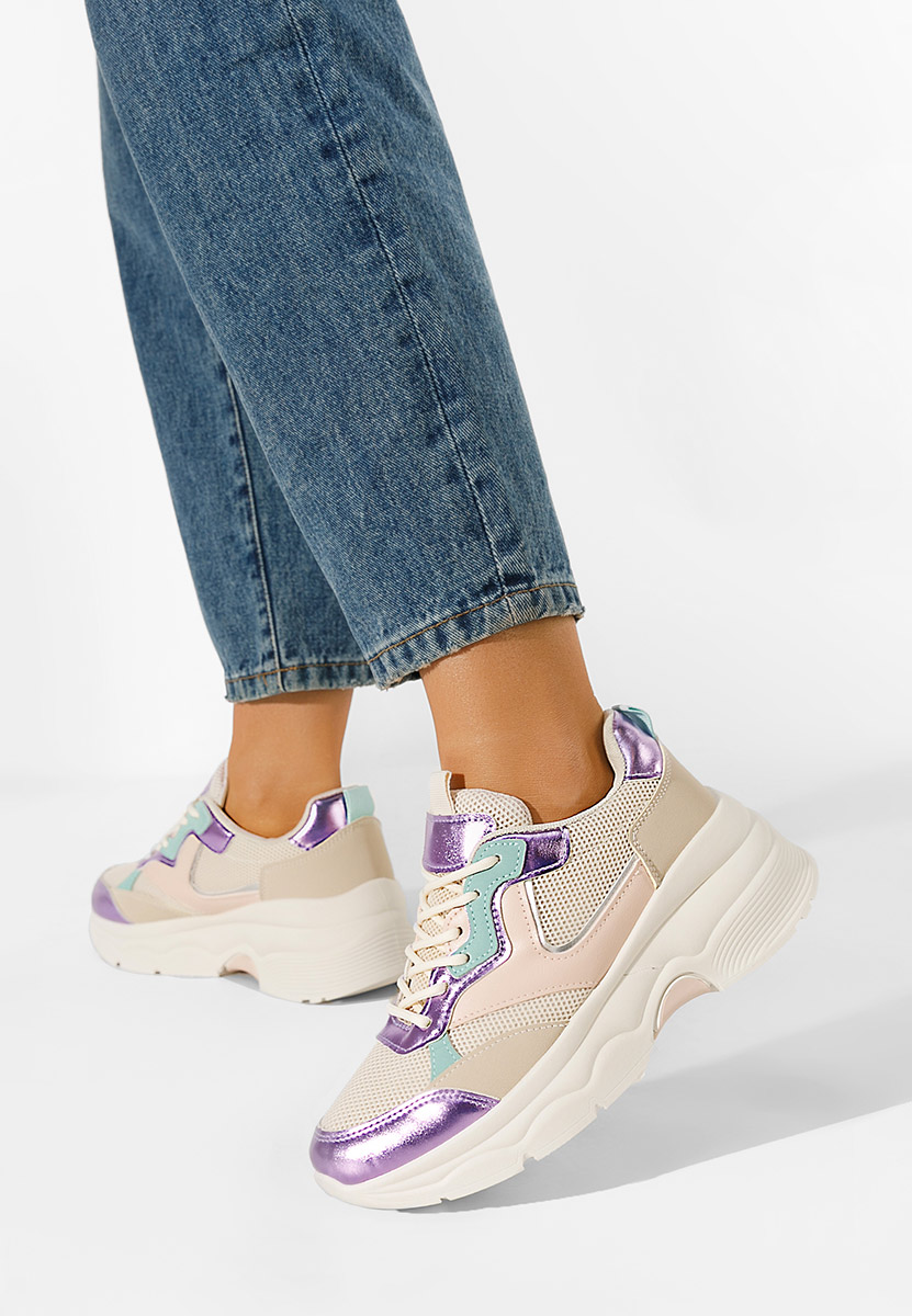 Sneakers γυναικεια μπεζ Elesia